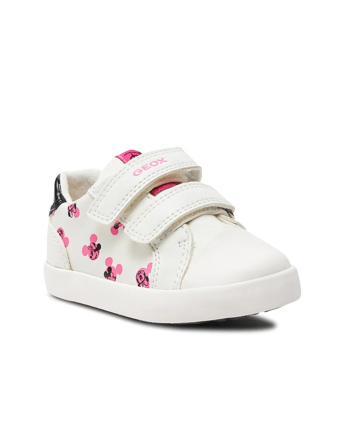 SNEAKERS GEOX PRIMI PASSI  B KILWI G. D - NAPPA+GEOBUCK WHITE/FLUOFUCHSIA B45D5D 08554 C1441/B