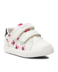 SNEAKERS GEOX PRIMI PASSI  B KILWI G. D - NAPPA+GEOBUCK WHITE/FLUOFUCHSIA B45D5D 08554 C1441/B