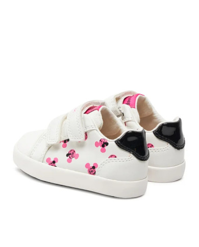 SNEAKERS GEOX PRIMI PASSI  B KILWI G. D - NAPPA+GEOBUCK WHITE/FLUOFUCHSIA B45D5D 08554 C1441/B