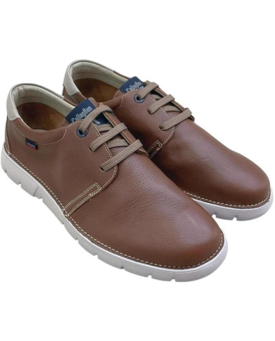SNEAKERS CALLAGHAN UOMO 57700 GRAIN CUERO PIEDRA FLEXIBILE