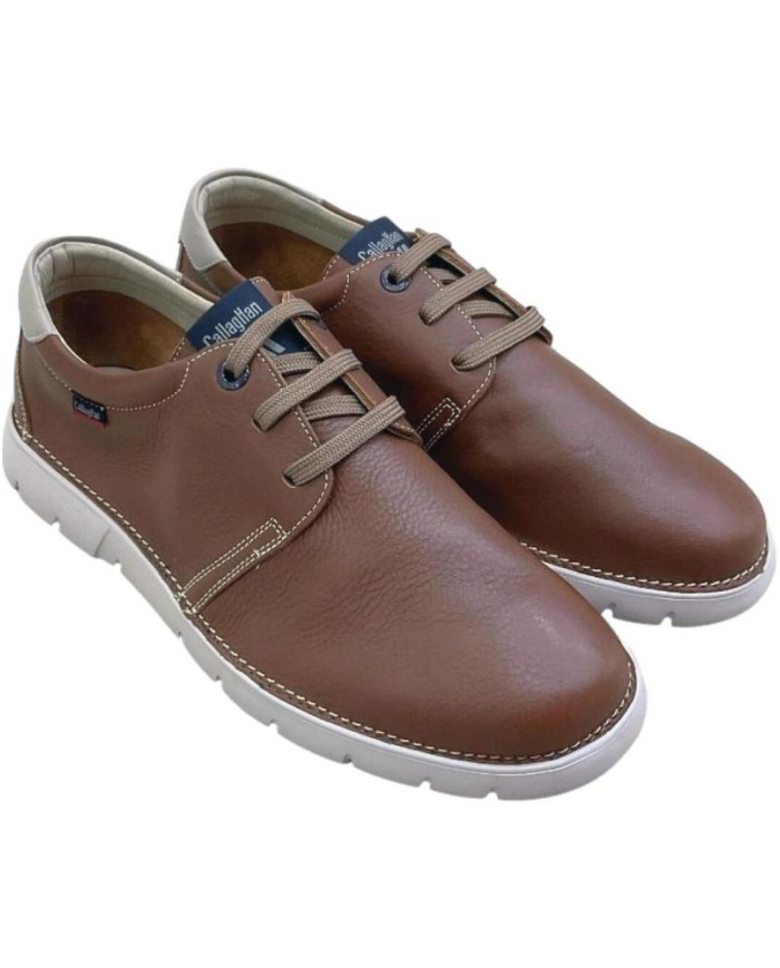 SNEAKERS CALLAGHAN UOMO 57700 GRAIN CUERO PIEDRA FLEXIBILE
