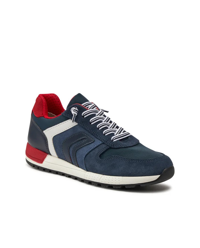 SNEAKERS GEOX BAMBINO J ALBEN B. B - SCAM.+NYLON NAVY/AVIO TG:36-39 J459EB 022FU C0700/B