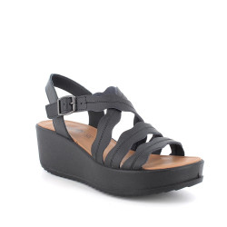 SANDALO CON ZEPPA IGI&CO DONNA PELLE SCIROCCO NERO 5668500