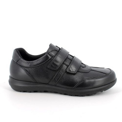 SNEAKERS ENVAL SOFT UOMO IN PELLE NERO DOPPIO VELCRO 6712200