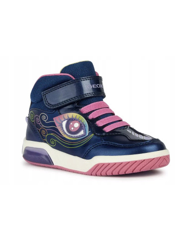 SNEAKERS GEOX BAMBINA J INEK G. B - SIN PER+TES+GLI  NAVY/MULTICOLOR J36ASB 0NFEW TG:28-35 C4243