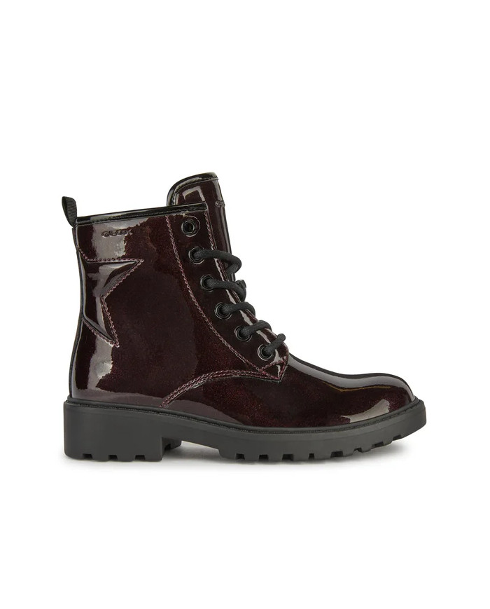 STIVALETTI GEOX BAMBINA J CASEY G. G - VERN.GLITTER DK BURGUNDY/BLACK J9420G 000KC C7J9B