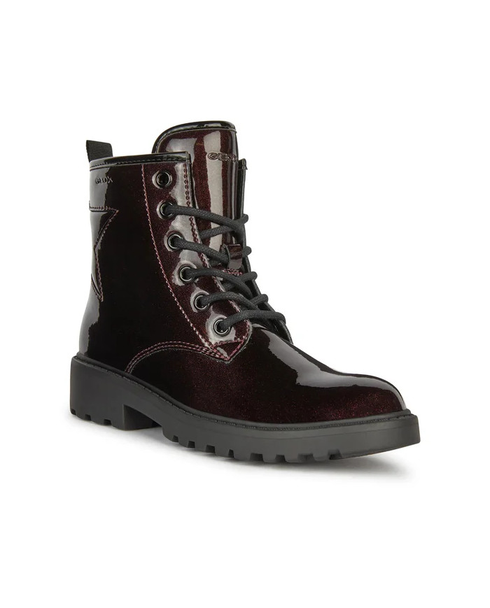 STIVALETTI GEOX BAMBINA J CASEY G. G - VERN.GLITTER DK BURGUNDY/BLACK J9420G 000KC C7J9B