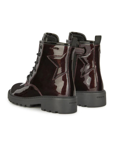 STIVALETTI GEOX BAMBINA J CASEY G. G - VERN.GLITTER DK BURGUNDY/BLACK J9420G 000KC C7J9B