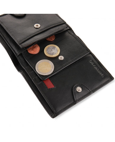 PORTAFOGLIO RONCATO UOMO PICCOLO CON CHIUSURA E PORTA MONETE PASCAL NERO 41291001 NERO