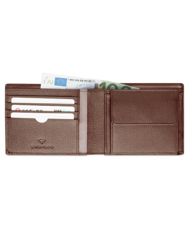 PORTAFOGLIO RONCATO UOMO ORIZZONTALE CON PORTA MONETE ALASKA 41241144 MOGANO