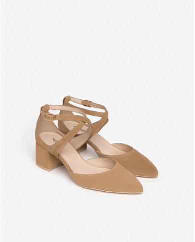 DECOLLETE' NEROGIARDINI DONNA SUEDE AMBRA TACCO 5CM E409502D/424