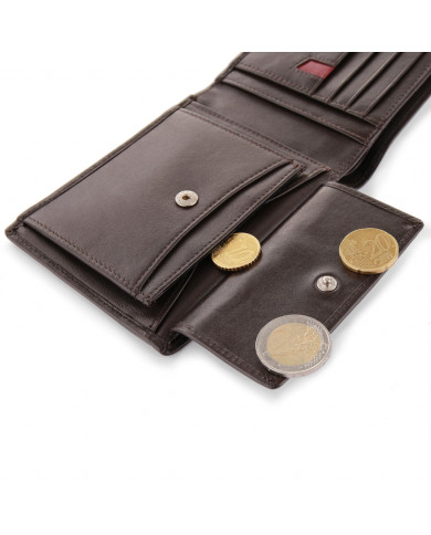 PORTAFOGLIO RONCATO UOMO ORIZZONTALE CON PORTA MONETE PASCAL T.M. 41290144 T.MORO