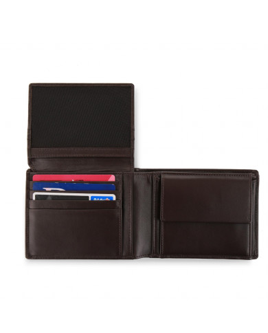 PORTAFOGLIO RONCATO UOMO ORIZZONTALE CON PORTA MONETE E PATTA PASCAL T.MORO 41290044 T.MORO