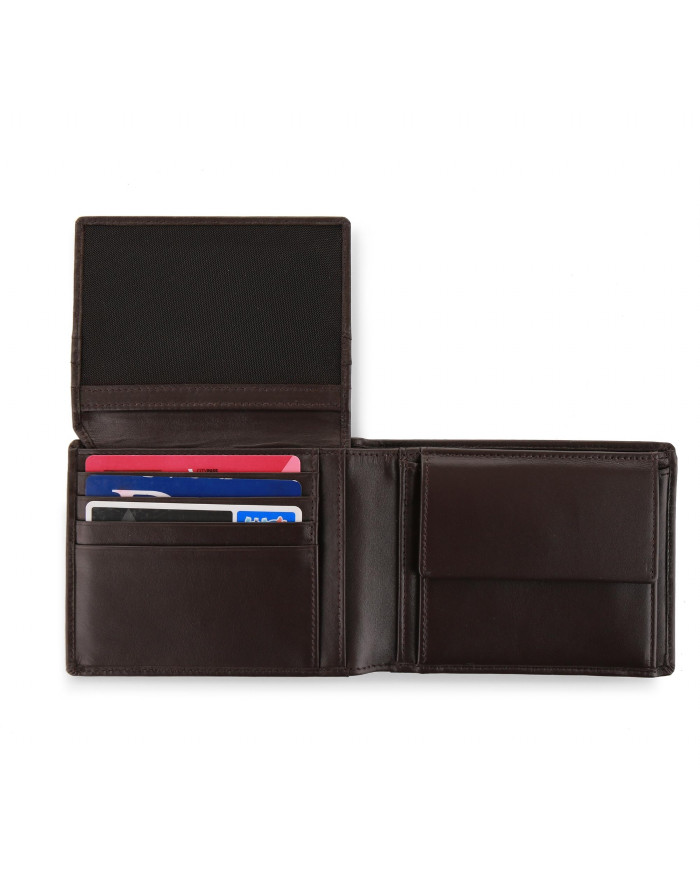 PORTAFOGLIO RONCATO UOMO ORIZZONTALE CON PORTA MONETE E PATTA PASCAL T.MORO 41290044 T.MORO