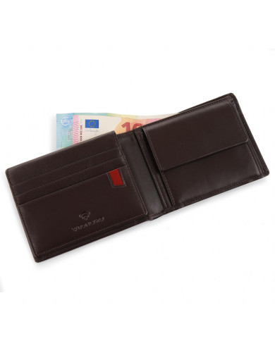 PORTAFOGLIO RONCATO UOMO ORIZZONTALE CON PORTA MONETE E PATTA PASCAL T.MORO 41290044 T.MORO
