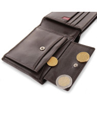 PORTAFOGLIO RONCATO UOMO ORIZZONTALE CON PORTA MONETE E PATTA PASCAL T.MORO 41290044 T.MORO