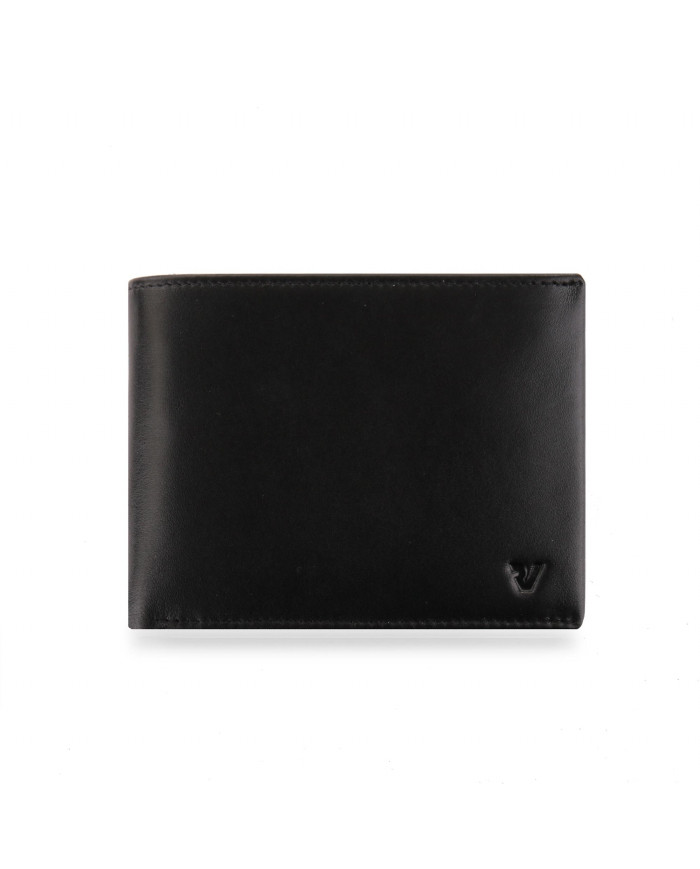 PORTAFOGLIO RONCATO UOMO ORIZZONTALE CON PORTA MONETE E PATTA PASCAL NERO 41290001 NERO