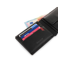 PORTAFOGLIO RONCATO UOMO ORIZZONTALE CON PORTA MONETE E PATTA PASCAL NERO 41290001 NERO