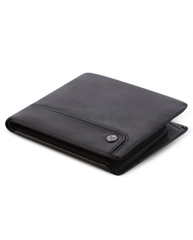 PORTAFOGLIO RONCATO UOMO ORIZZONTALE CON PORTA MONETE A CERNIERA ALASKA NERO 41241301 NERO