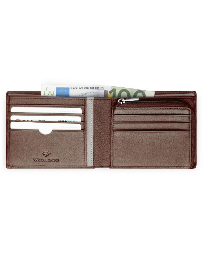 PORTAFOGLIO RONCATO UOMO ORIZZONTALE  ALASKA RONCATO 41241244 MOGANO