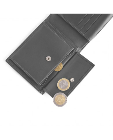PORTAFOGLIO RONCATO UOMO ORIZZ. PORTA MONETE E PATTA FIRENZE RONCATO 41063022 ANTRACITE