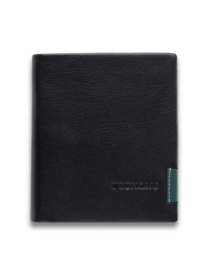 PORTAFOGLIO RONCATO UOMO VERTICALE COMPATTO MONACO NERO 10X9X2CM 41083701
