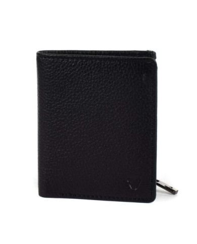 PORTAFOGLIO RONCATO UOMO PIATTO CON CERNIERA IRON 4.0 NERO 8,2X10,1X1,6CM 40071301