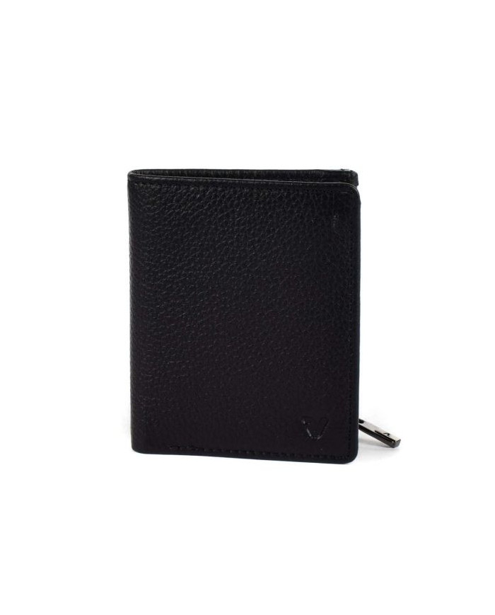 PORTAFOGLIO RONCATO UOMO PIATTO CON CERNIERA IRON 4.0 NERO 8,2X10,1X1,6CM 40071301