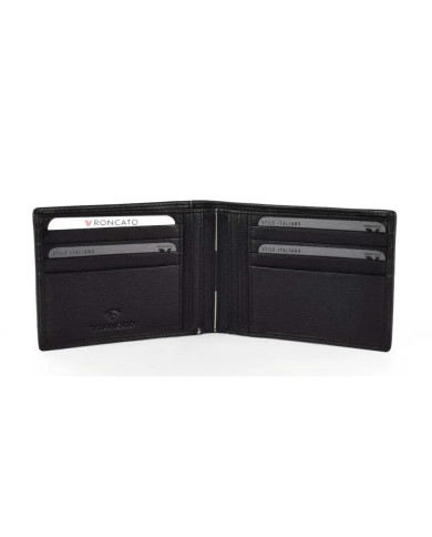 PORTAFOGLIO RONCATO UOMO ORIZZONTALE BOSTON NERO 9,5X12,2X2,5CM 41263201