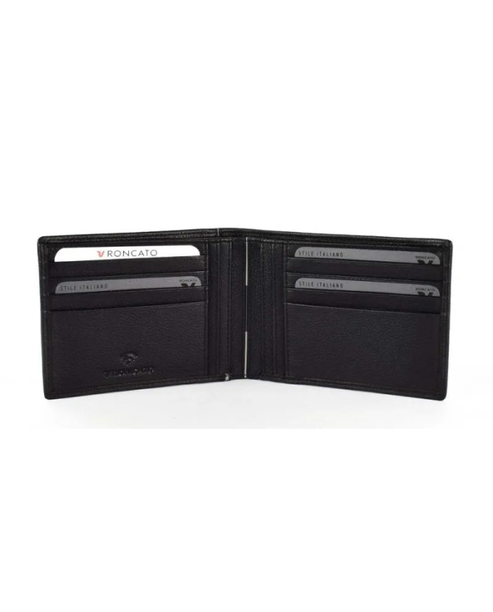 PORTAFOGLIO RONCATO UOMO ORIZZONTALE BOSTON NERO 9,5X12,2X2,5CM 41263201