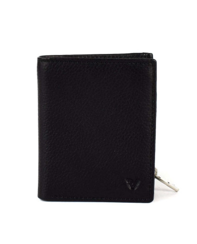 PORTAFOGLIO RONCATO UOMO FLAT WALLET CON PORTAMONETE  VESUVIO NERO/ANTRACITE 41002582 
