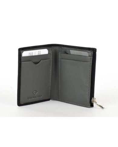 PORTAFOGLIO RONCATO UOMO FLAT WALLET CON PORTAMONETE  VESUVIO NERO/ANTRACITE 41002582 