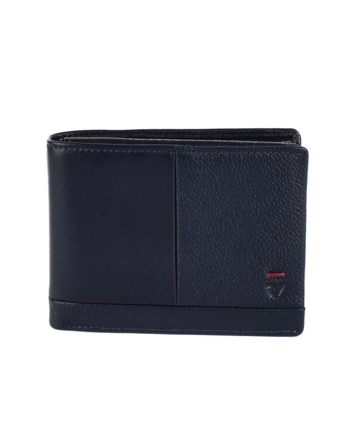 PORTAF ORIZZ CON PATTA E PORTAMONETE NAVY