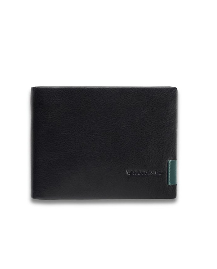 PORTAFOGLIO RONCATO UOMO ORIZZONTALE CON PORTAMONETE E ZIP MONACO NERO 9,5X12X2CM 41084201