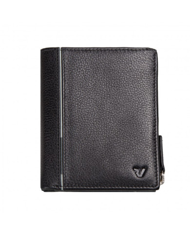 PORTAFOGLIO RONCATO UOMO PIATTO CON CERNIERA BOSTON NERO 41263501