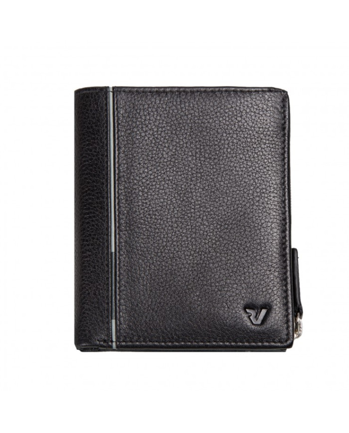 PORTAFOGLIO RONCATO UOMO PIATTO CON CERNIERA BOSTON NERO 41263501