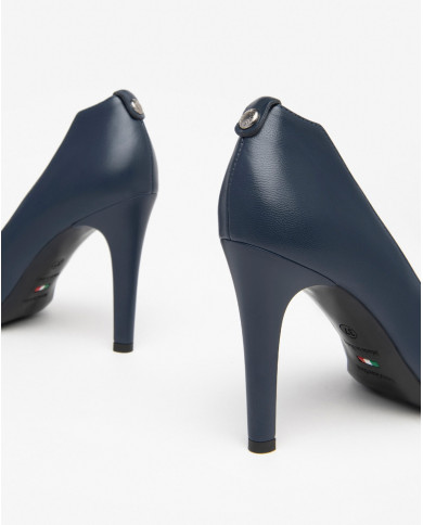 DECOLLETE' NEROGIARDINI DONNA PELLE BLU TACCO 9,5CM E413500DE/200