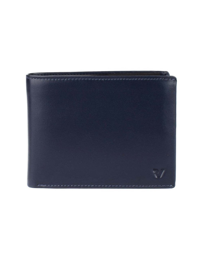 PORTAFOGLIO RONCATO UOMO ORIZZONTALE CON PORTA MONETE E PATTA PASCAL NAVY 41290023