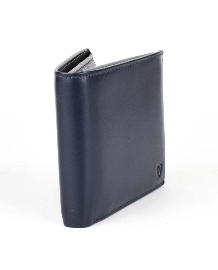 PORTAFOGLIO RONCATO UOMO ORIZZONTALE CON PORTA MONETE E PATTA PASCAL NAVY 41290023