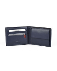 PORTAFOGLIO RONCATO UOMO ORIZZONTALE CON PORTA MONETE E PATTA PASCAL NAVY 41290023