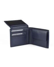 PORTAFOGLIO RONCATO UOMO ORIZZONTALE CON PORTA MONETE E PATTA PASCAL NAVY 41290023