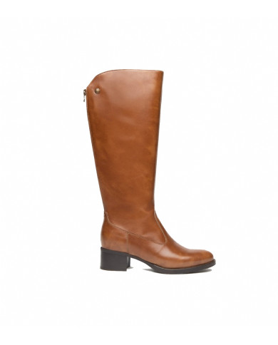 STIVALE CON TACCO NEROGIARDINI DONNA IN PELLE COLORE CUOIO I117561D/400