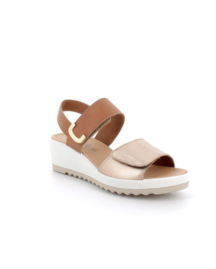 SANDALO CON ZEPPA ENVAL SOFT DONNA FIO.BO.OME/NAPP CHAMPAGNE/BEIGE 7778822