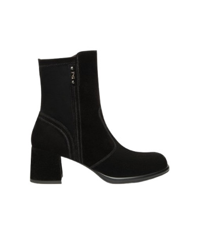 TRONCHETTO  NEROGIARDINI DONNA AROLD VELO NERO T.ALCANTARA NERO TPU ROMANA PLATO' TACCO 6CM I514311D/100