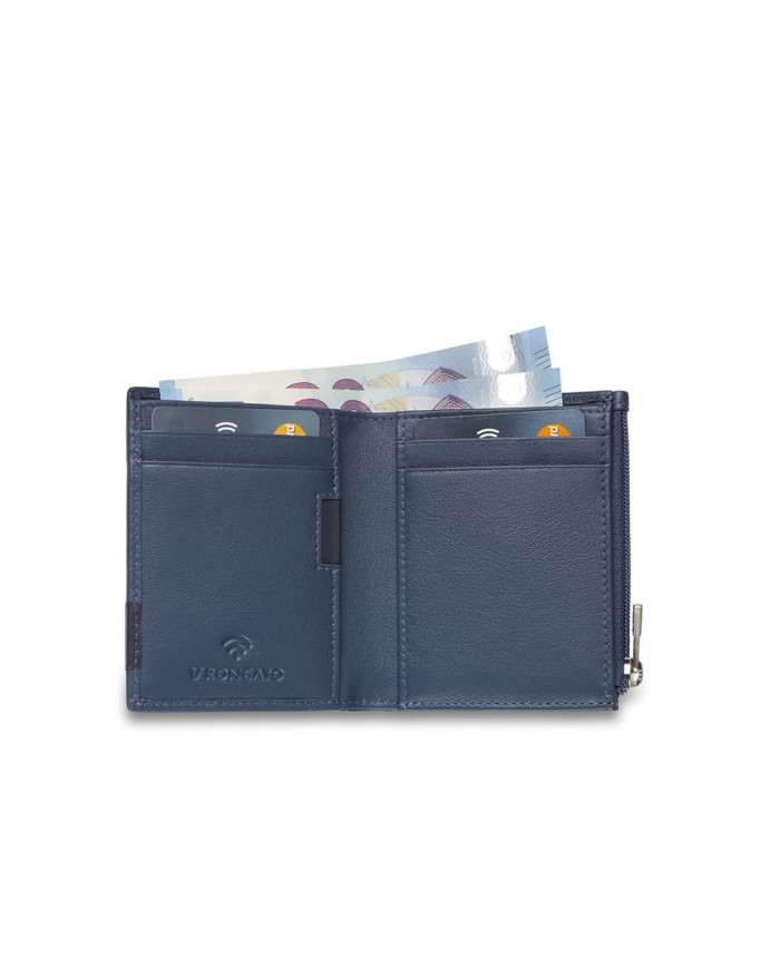 PORTAFOGLIO RONCATO UOMO PIATTO CON CERNIERA MONACO DENIM 41084458