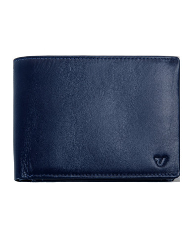 PORTAFOGLIO RONCATO UOMO ORIZZONTALE CON PATTA LATERALE PASCAL NAVY 41290323