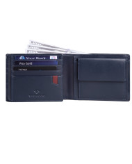 PORTAFOGLIO RONCATO UOMO ORIZZONTALE CON PATTA LATERALE PASCAL NAVY 41290323