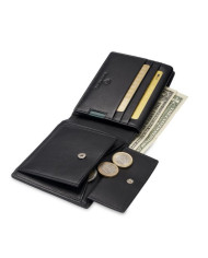PORTAFOGLIO RONCATO ORIZZONTALE PORTA MONETE E POATTA MONACO NERO 41084001