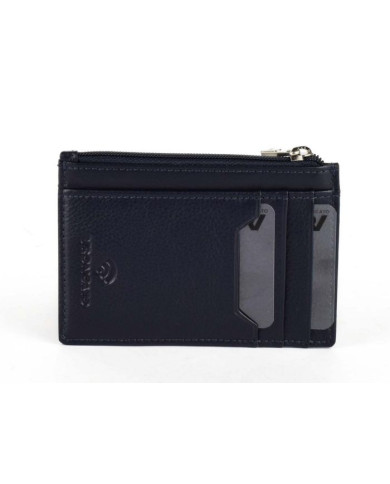 PORTA CARTE DI CREDITO RONCATO UOMO PIATTO CON CERNIERA MANCHESTER BLU NAVY 41006583