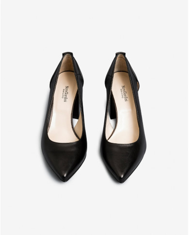 DECOLLETE' NEROGIARDINI DONNA PELLE NERO TACCO 7,5CM E409430D/100